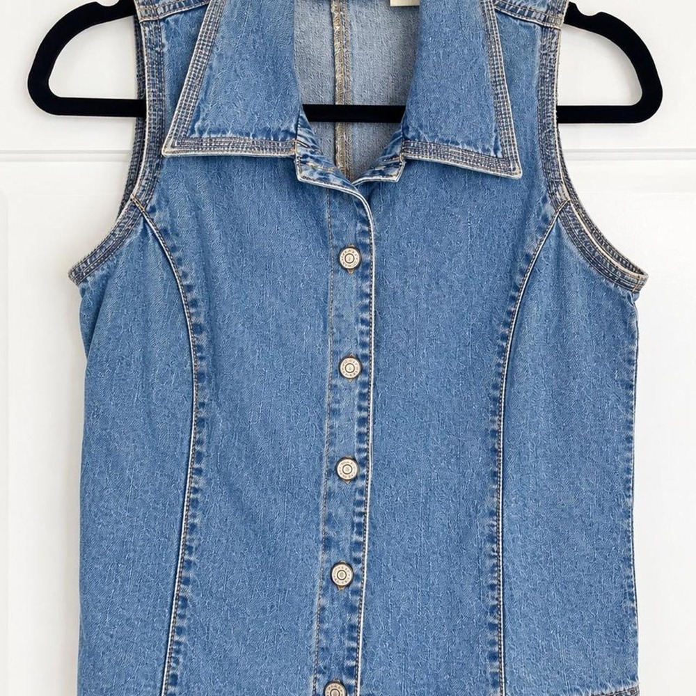 Gap Blue Jeans Denim Vest — Medium